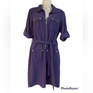 PURPLE ZIP UP TRUE ENVY DRESS